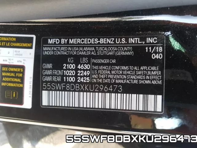 55SWF8DBXKU296473 фото 2