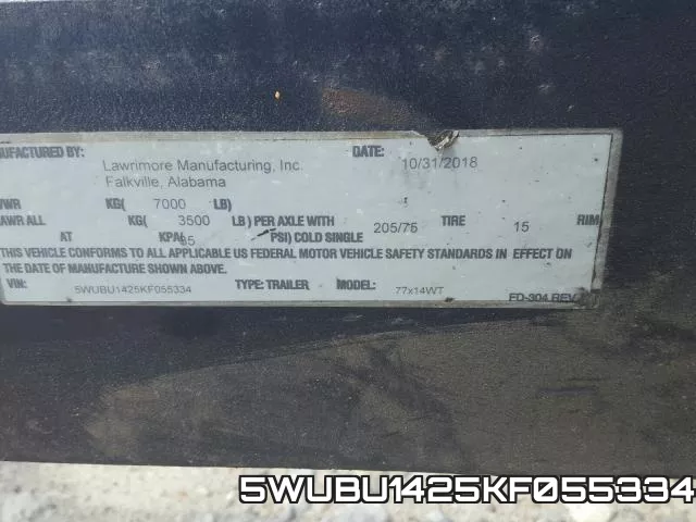 5WUBU1425KF055334 фото 2