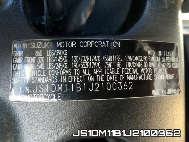 JS1DM11B1J2100362 фото 2