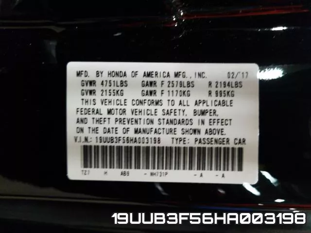 19UUB3F56HA003198 фото 2
