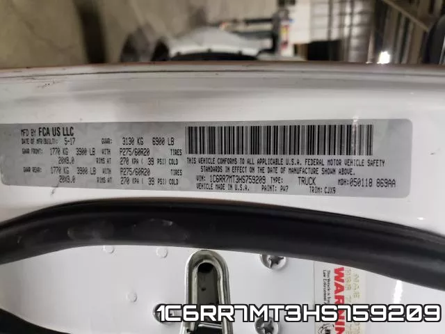 1C6RR7MT3HS759209 фото 2