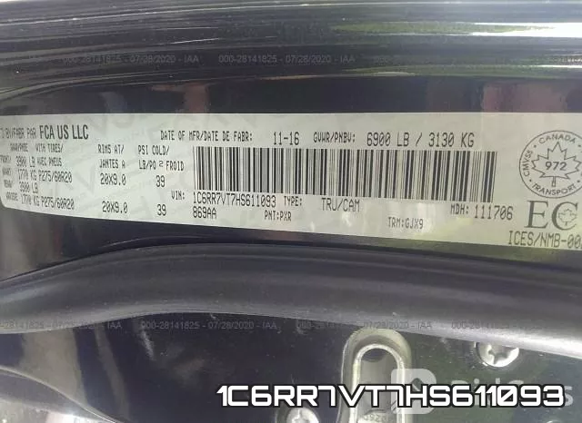 1C6RR7VT7HS611093 фото 9
