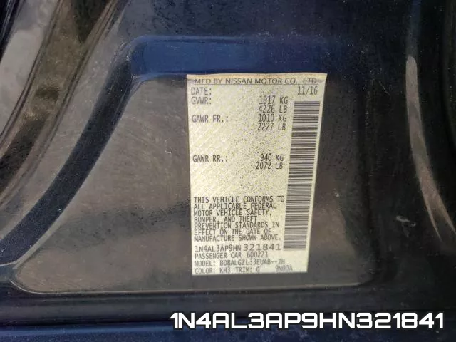 1N4AL3AP9HN321841 фото 2