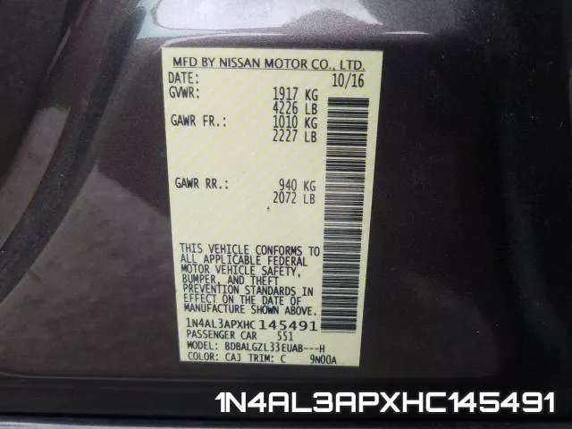 1N4AL3APXHC145491 фото 2
