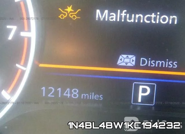 1N4BL4BW1KC194232 фото 8