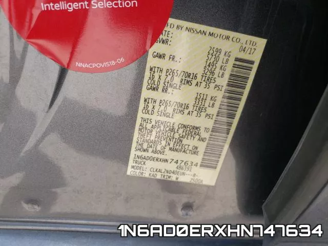 1N6AD0ERXHN747634 фото 2