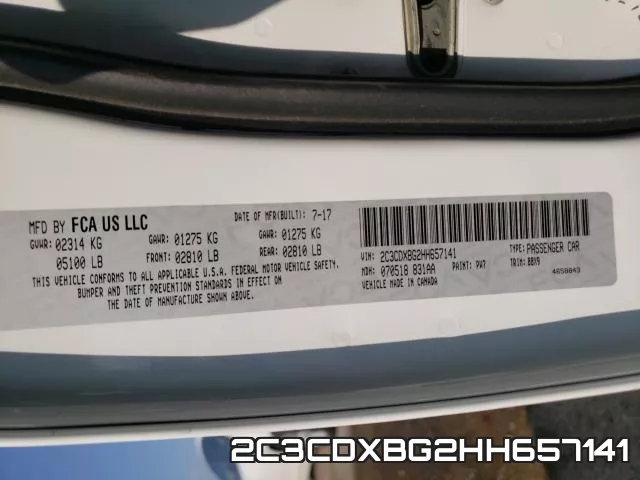 2C3CDXBG2HH657141 фото 2