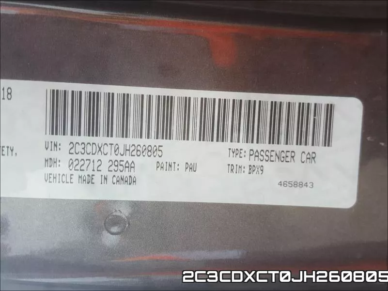 2C3CDXCT0JH260805 фото 2