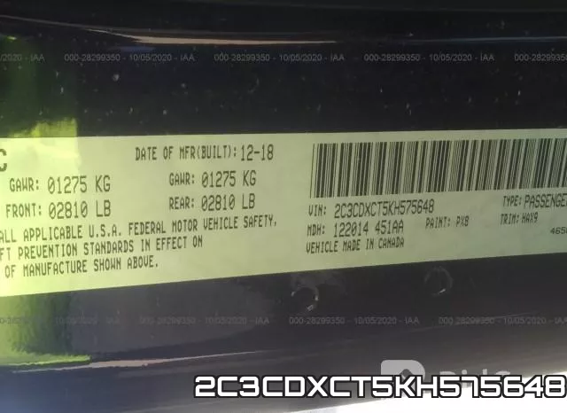 2C3CDXCT5KH575648 фото 10