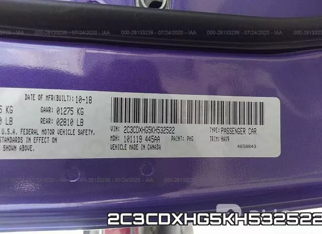 2C3CDXHG5KH532522 фото 10