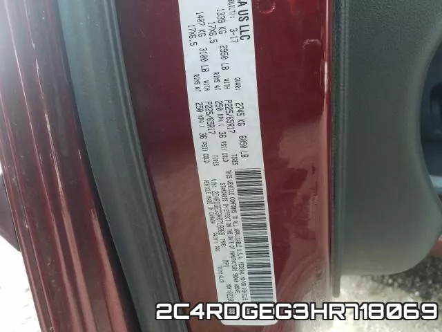 2C4RDGEG3HR718069 фото 2
