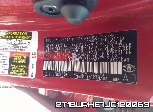 2T1BURHE7JC120063 фото 10