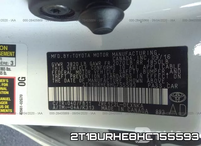 2T1BURHE8HC755593 фото 10