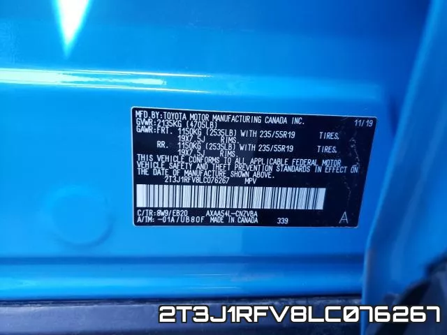2T3J1RFV8LC076267 фото 2