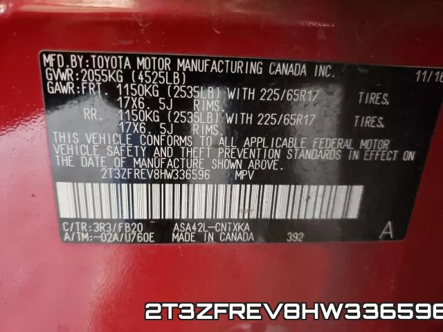 2T3ZFREV8HW336596 фото 2