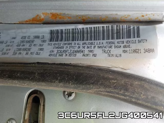 3C6UR5FL2JG400541 фото 2