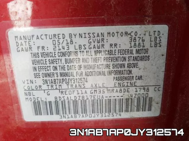 3N1AB7AP0JY312574 фото 2