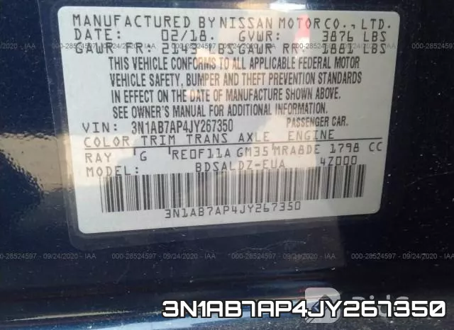 3N1AB7AP4JY267350 фото 10