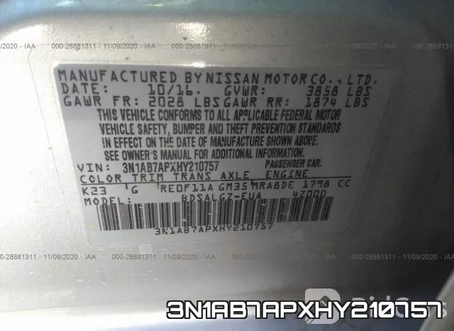 3N1AB7APXHY210757 фото 10