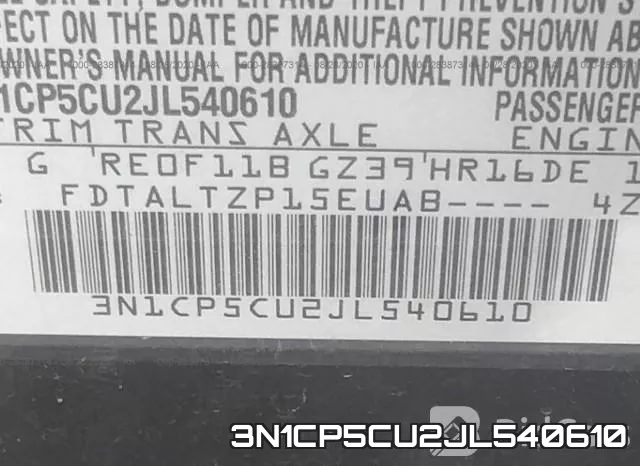 3N1CP5CU2JL540610 фото 10
