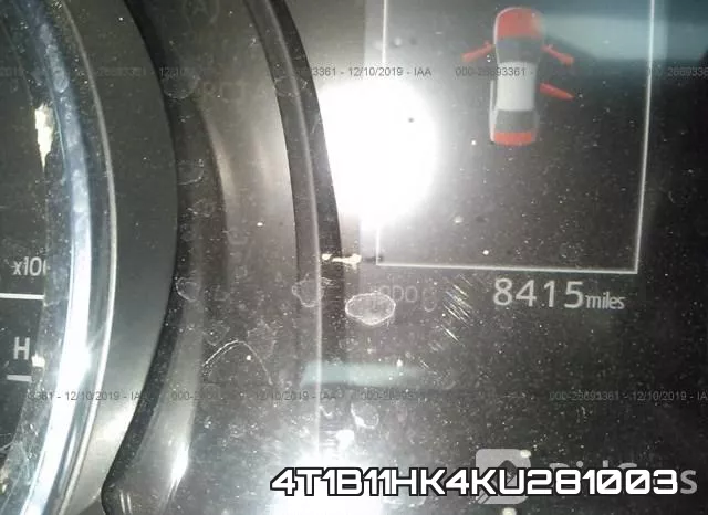 4T1B11HK4KU281003 фото 8