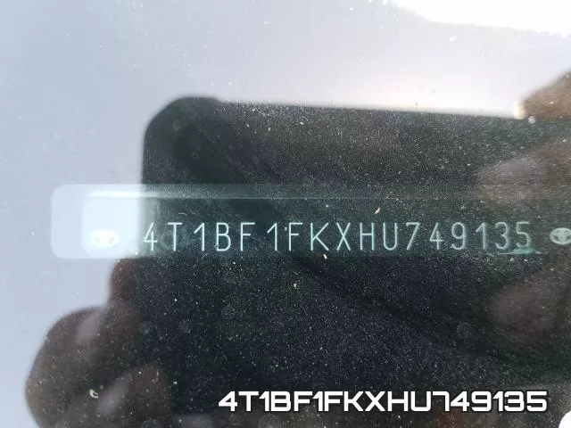 4T1BF1FKXHU749135 фото 2
