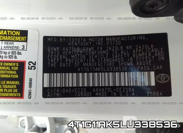 4T1G11AK5LU338536 фото 10