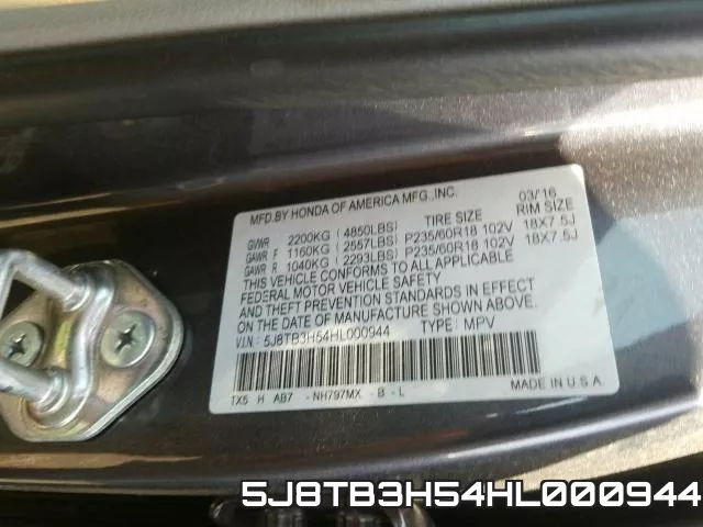5J8TB3H54HL000944 фото 2