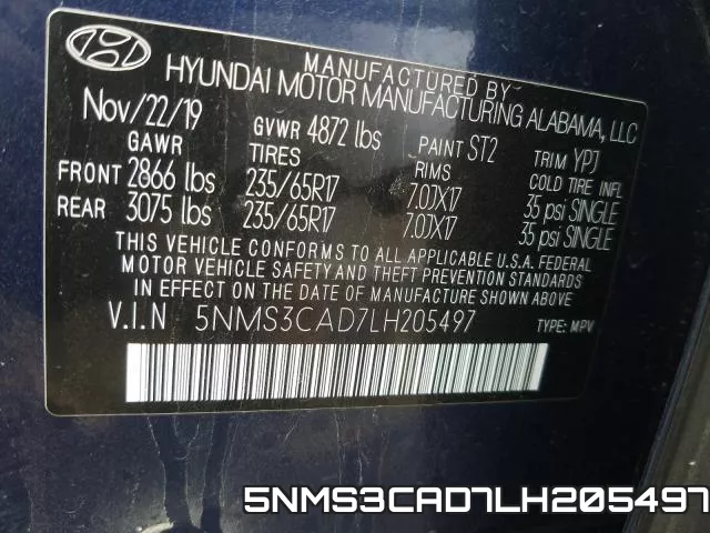 5NMS3CAD7LH205497 фото 2