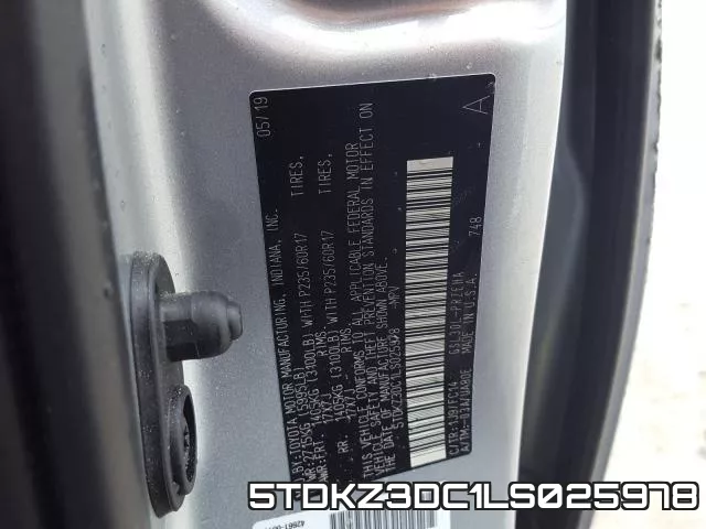 5TDKZ3DC1LS025978 фото 2