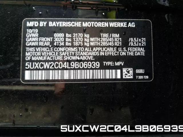 5UXCW2C04L9B06939 фото 2