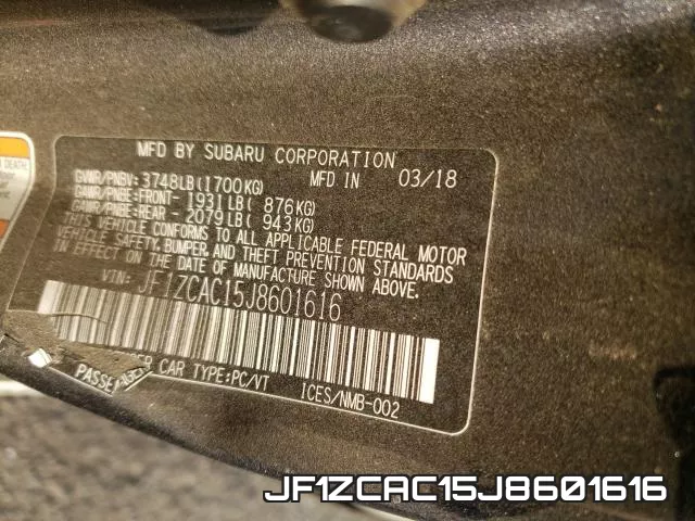 JF1ZCAC15J8601616 фото 2