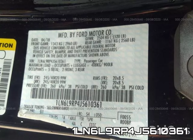 1LN6L9RP4J5610361 фото 10