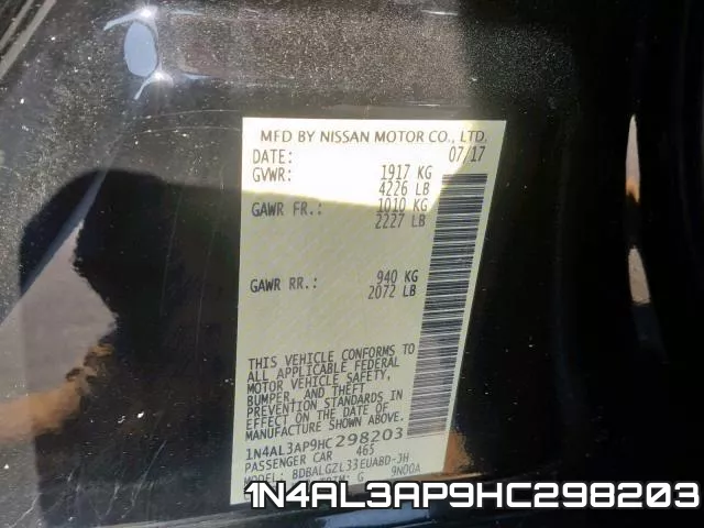 1N4AL3AP9HC298203 фото 2