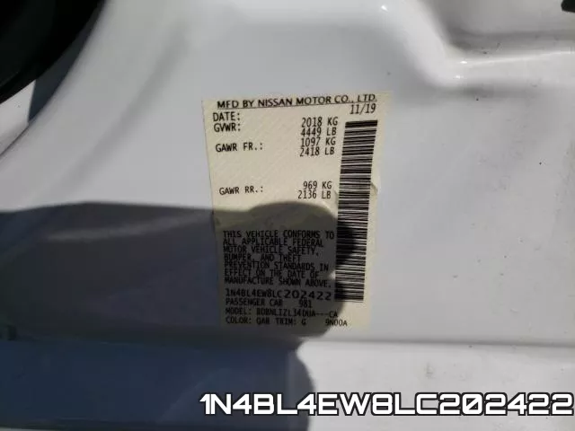 1N4BL4EW8LC202422 фото 2