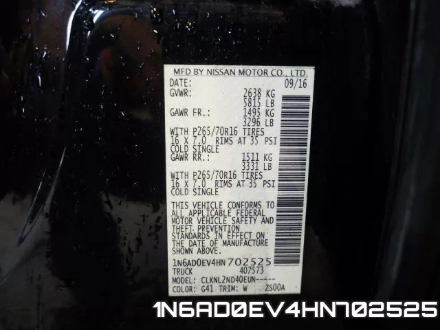 1N6AD0EV4HN702525 фото 2