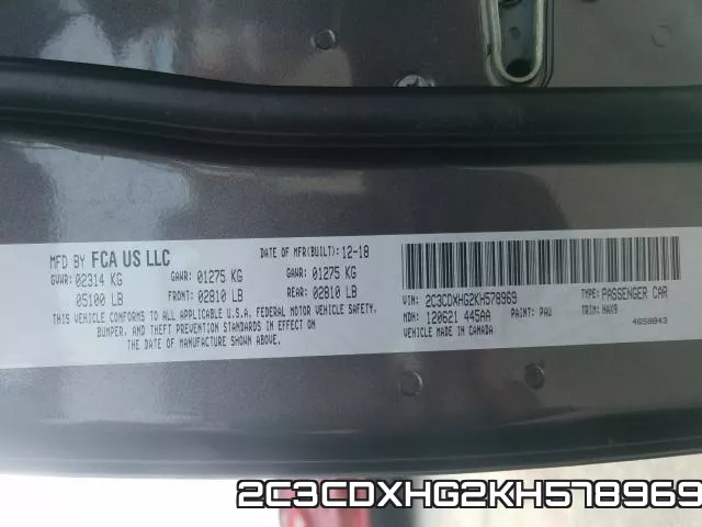 2C3CDXHG2KH578969 фото 2