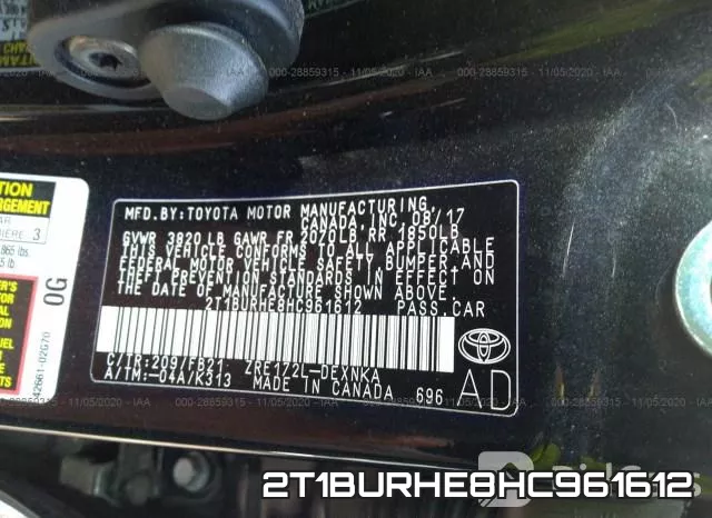 2T1BURHE8HC961612 фото 10