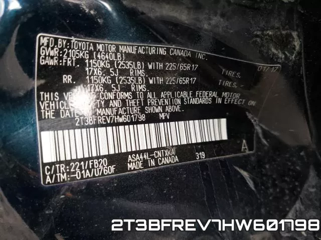 2T3BFREV7HW601798 фото 2