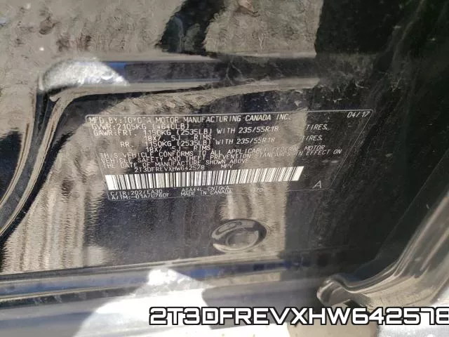 2T3DFREVXHW642578 фото 2