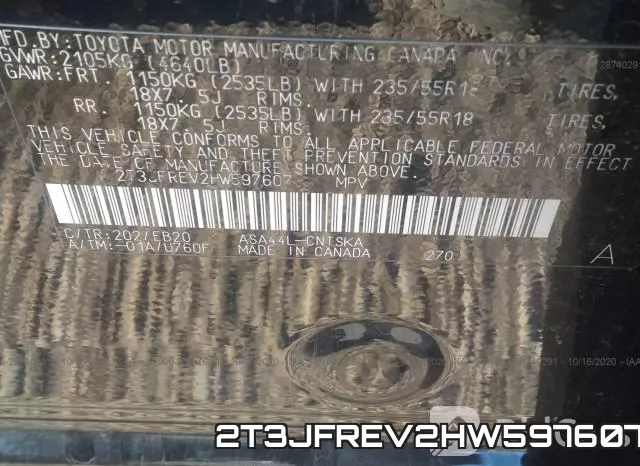 2T3JFREV2HW597607 фото 10
