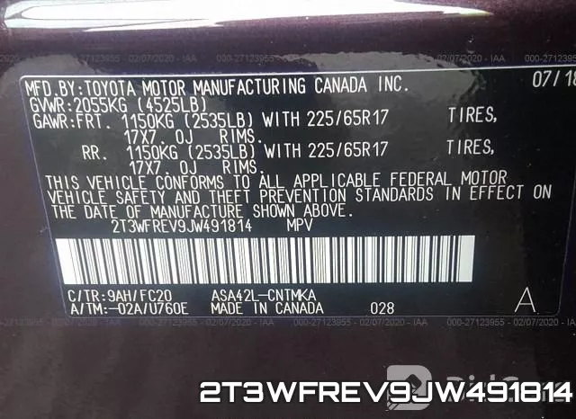 2T3WFREV9JW491814 фото 10