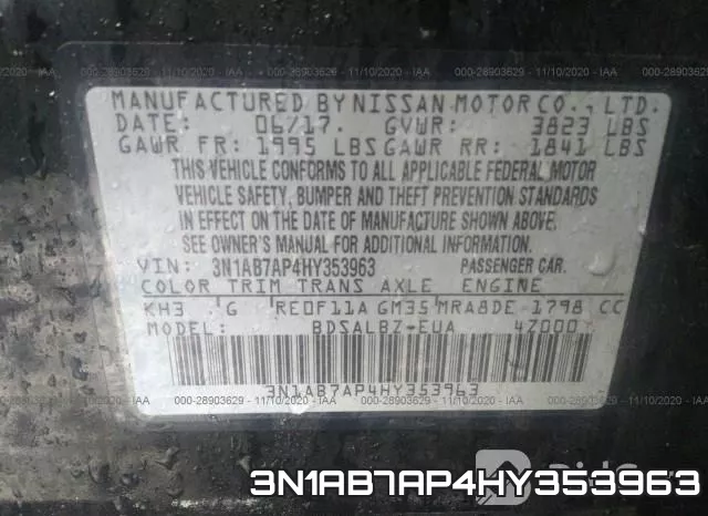 3N1AB7AP4HY353963 фото 9