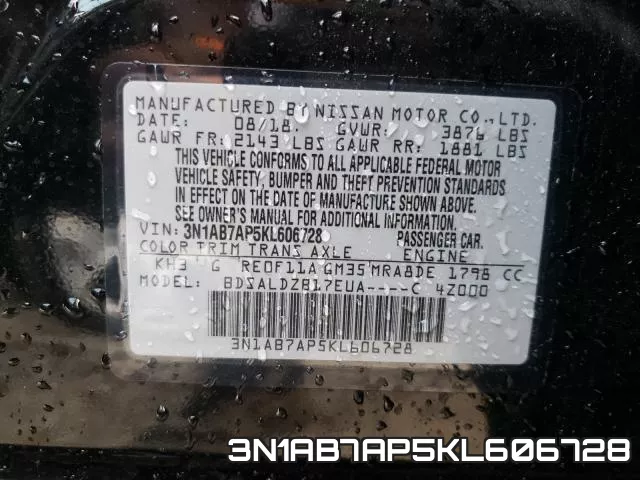 3N1AB7AP5KL606728 фото 2