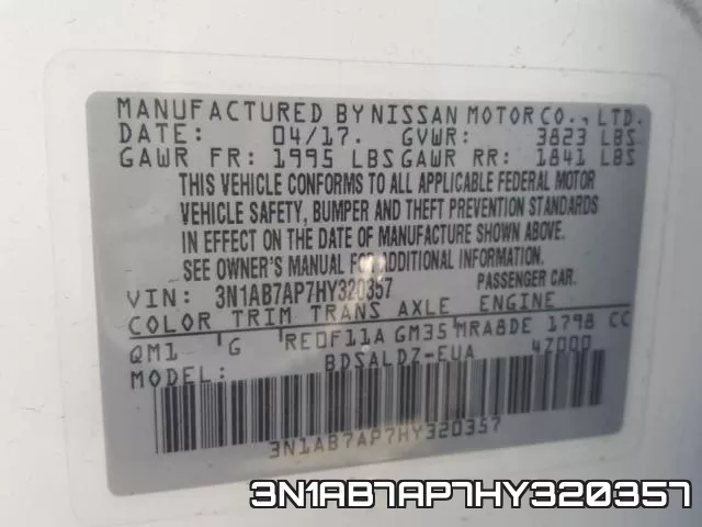 3N1AB7AP7HY320357 фото 2