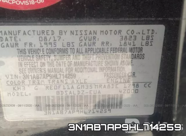 3N1AB7AP9HL714259 фото 9