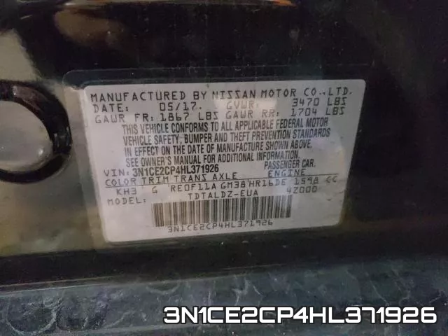 3N1CE2CP4HL371926 фото 2