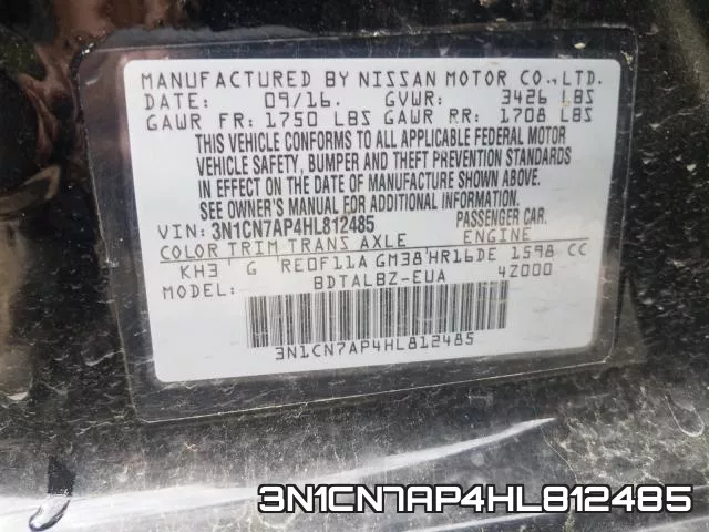 3N1CN7AP4HL812485 фото 2