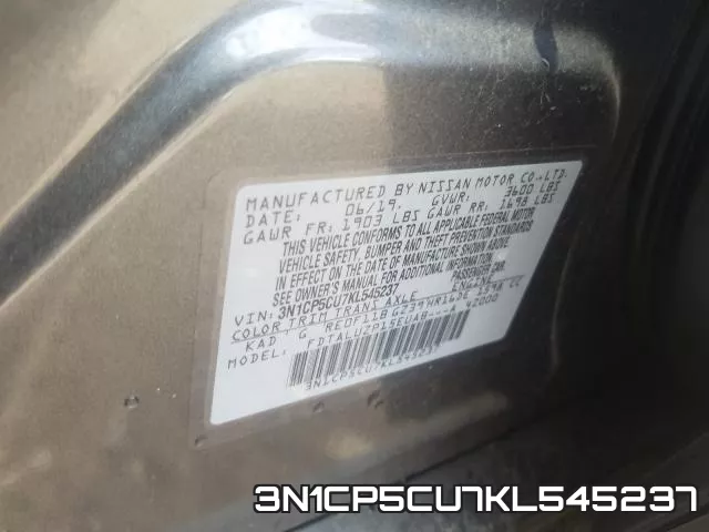 3N1CP5CU7KL545237 фото 2