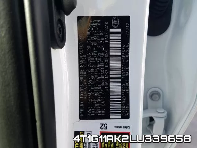 4T1G11AK2LU339658 фото 2